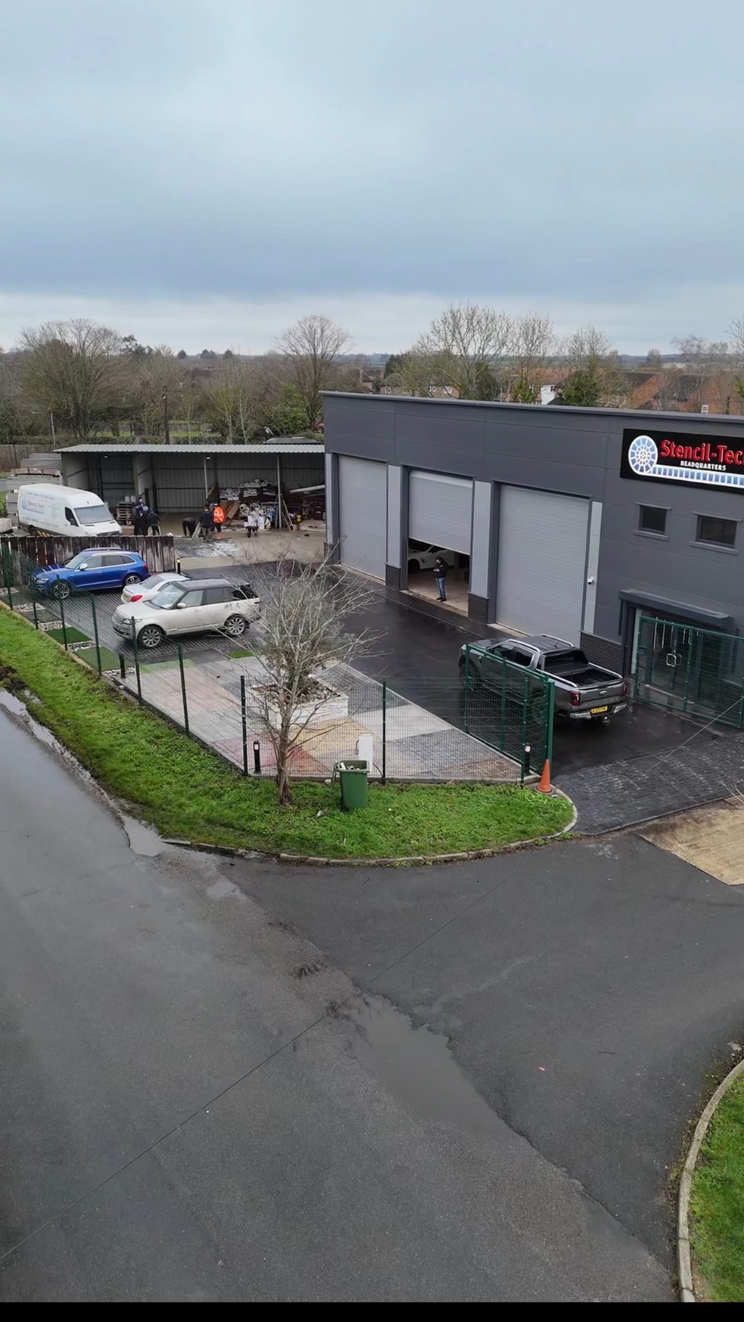 Front exterior of the Stencil-Tech Group headquarters and Resi-Tech show site in Huntingdon