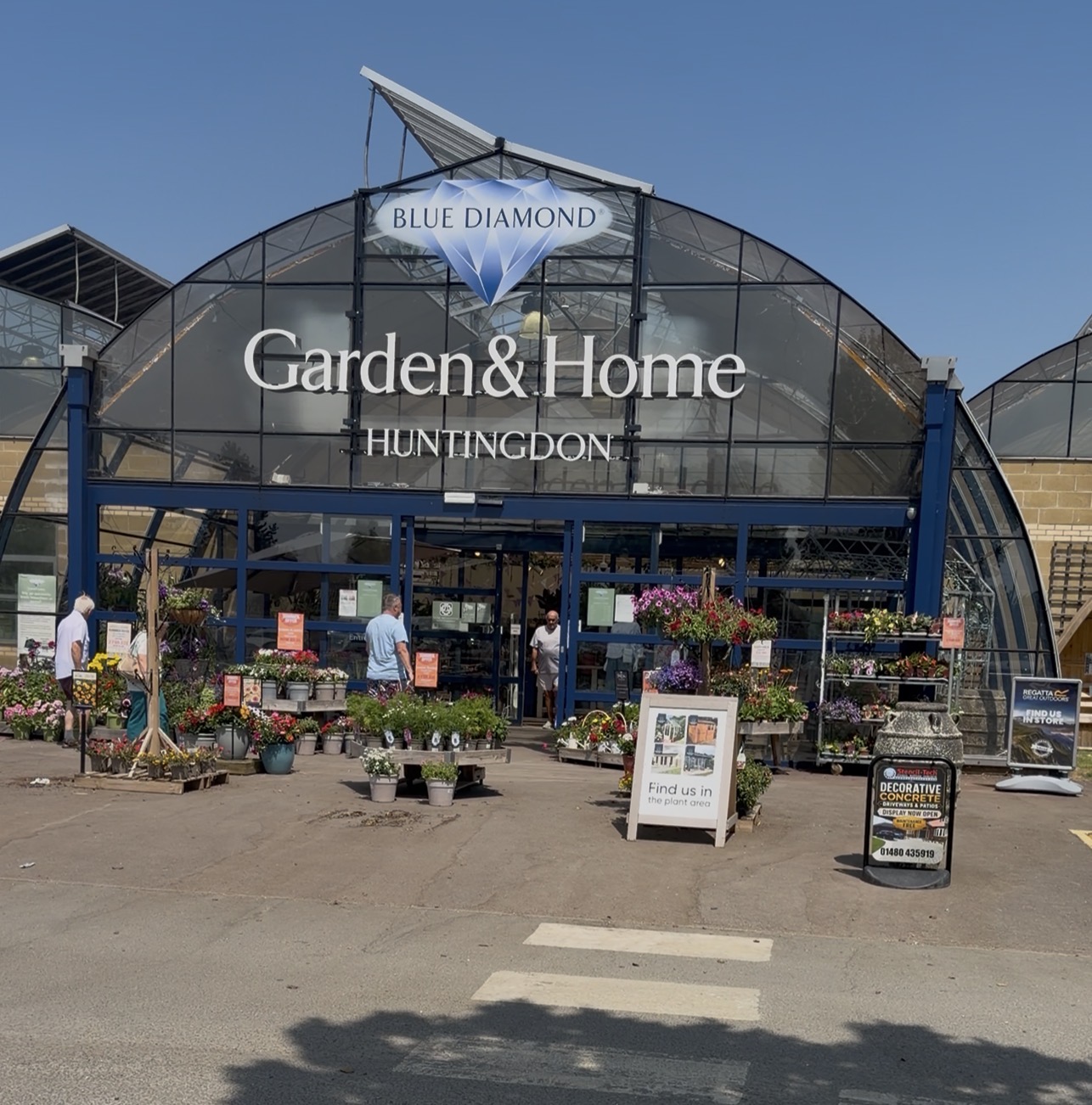 Entrance to Blue Diamond Garden & Home Huntingdon, home of the Resi-Tech display