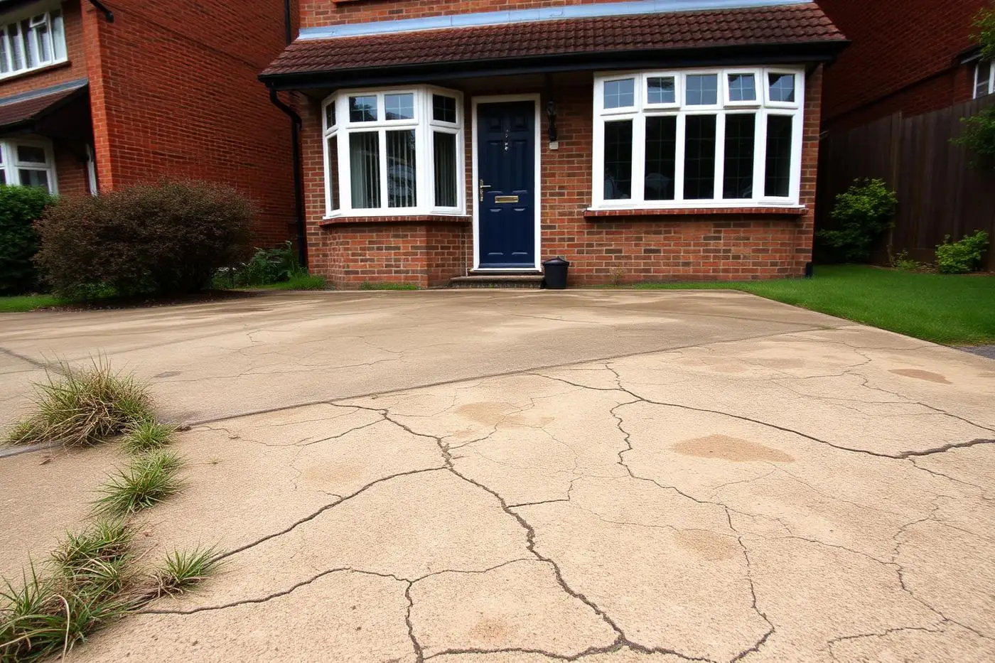 Before: driveway transformation in Richmond