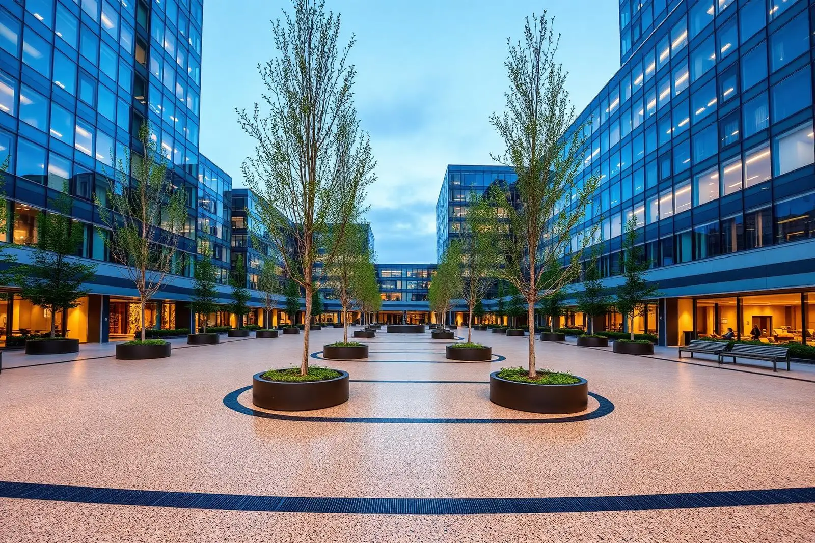Champagne business park piazza — Cambridge Science Park