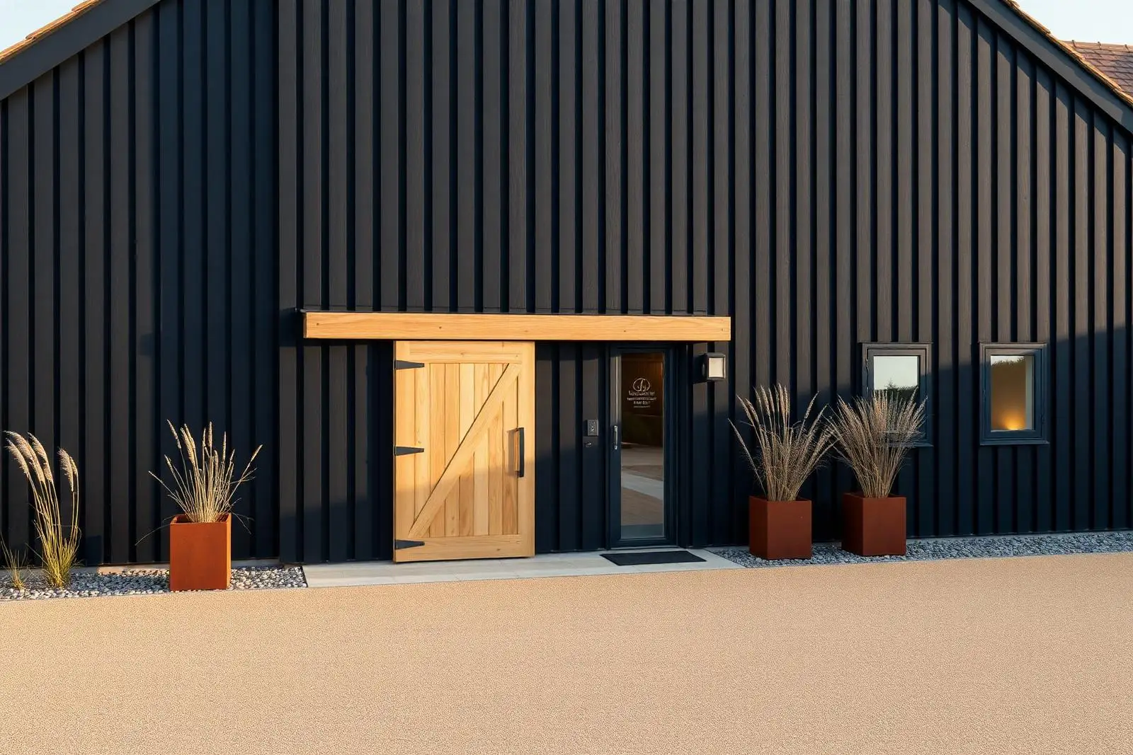 Cappuccino barn conversion courtyard — Bury St Edmunds, Suffolk