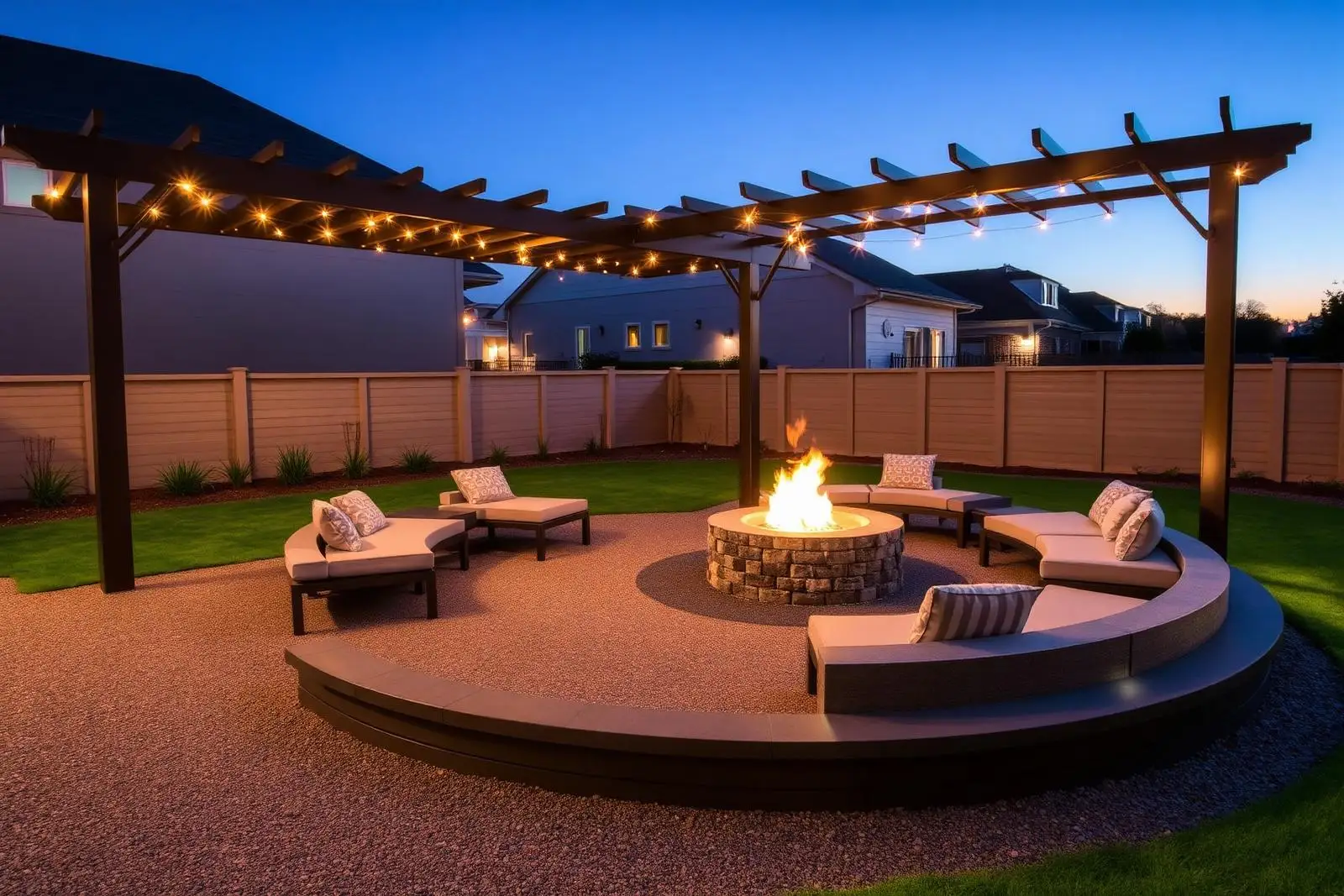 Slate Grey fire pit lounge — Cheadle Hulme, Cheshire