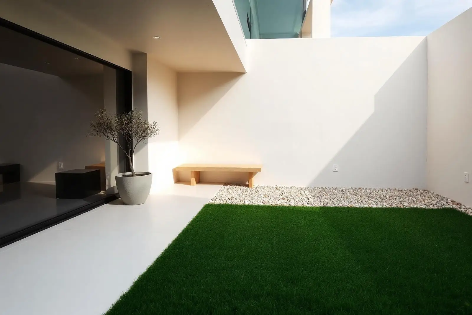 Oyster Pearl minimalist courtyard — Notting Hill, London